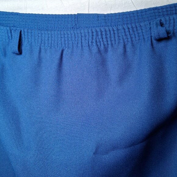 Cricket Lane Comfort Motion Skirt Size 14 Blue Elastic Midi Vintage 1980s NOS - Picture 3 of 15